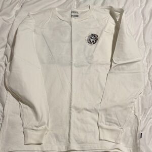 Vans Cream Long Sleeve Shirt with Logo